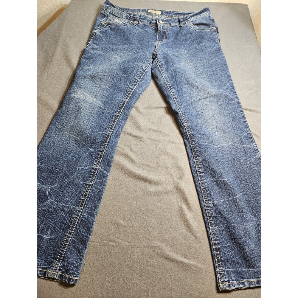 HIPSTAR Jeans Women's 36x31 Blue Medium Wash Boot Cut Flare Denim Jeans